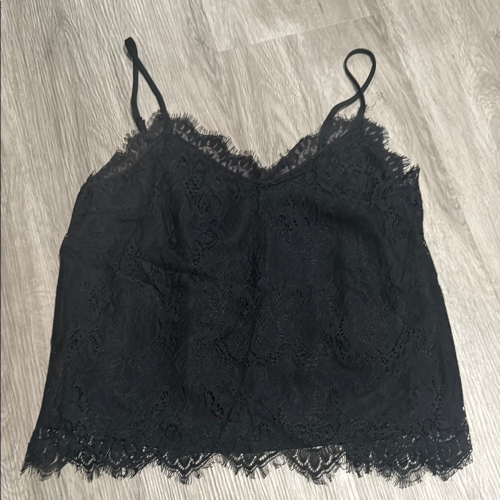 Black Lace Camisole Top